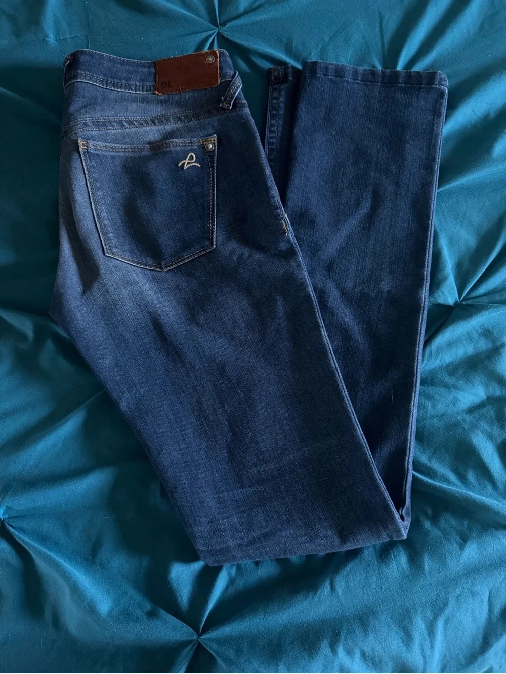 DL1961 Dark Blue Women's Straight-Leg Jeans
